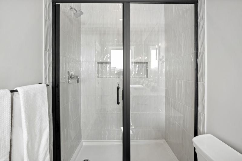 Elegant Shower with Glass Panel